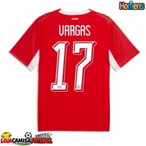 Camisa de Futebol Suíça Ruben Vargas #17 Equipamento Principal Mundo 2026 Manga Curta